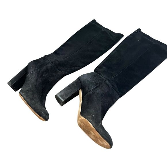Sam Edelman Caprice Suede Boots | Round Toe | Women’s Size 10M | Black Knee-High - Picture 3 of 15